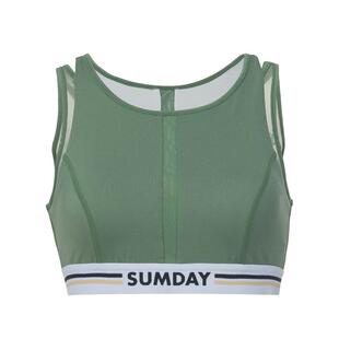 sumday一体式运动内衣外穿背心女跑步高强度普拉提爵士舞运动文胸