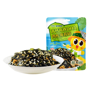 来伊份高钙高铁DHA拌饭海苔碎56g袋装儿童营养紫菜调味下饭零食品