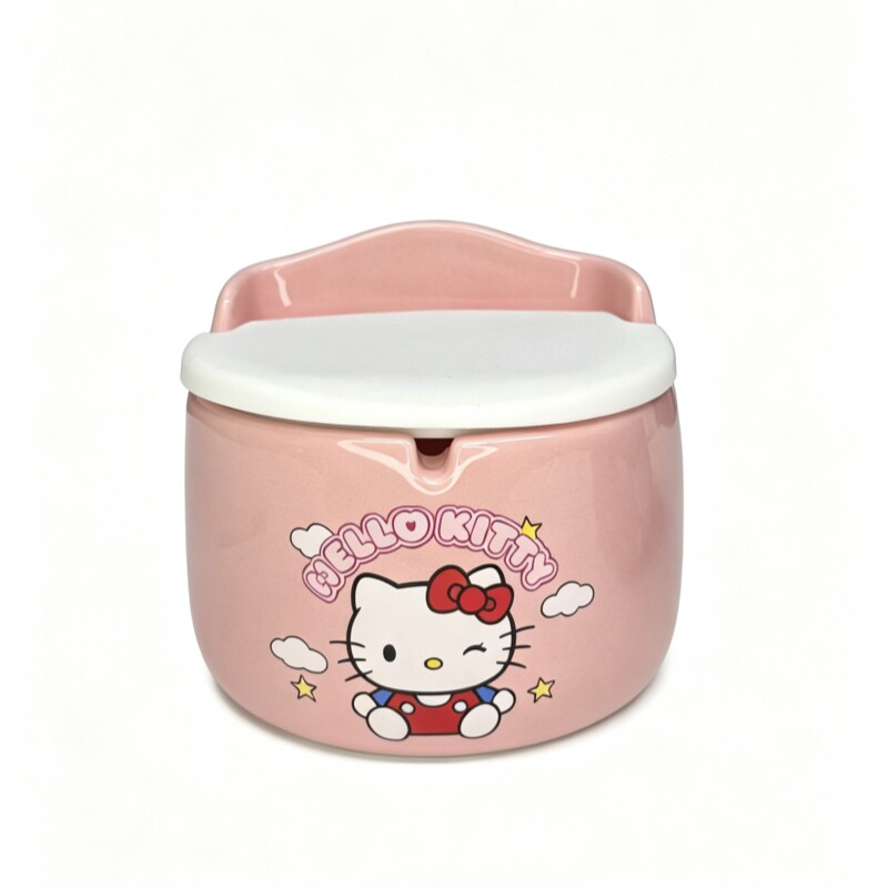 HelloKitty可爱带盖防尘烟灰缸