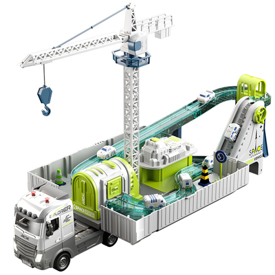 2025新款儿童货柜车变形轨道弹射