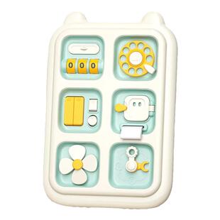 婴儿蒙氏早教益智玩具忙碌平板1岁宝宝2动动乐盒子开关六面体魔方