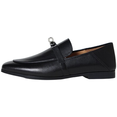 盛先生｜2025新款kelly两穿真皮乐福鞋女牛皮软底平底英伦单鞋W1