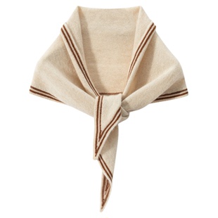 多功能羊绒三角巾针织围巾菱形巾保暖护颈小领巾拼色披肩围脖定制