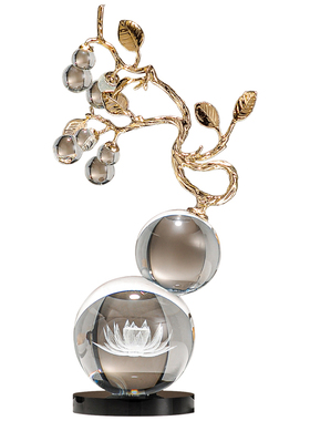 水晶葫芦招财纳福摆件