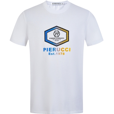 PP意大利轻奢男装2025春夏新款修身舒适logo印花短袖圆领T恤上衣