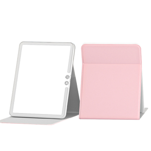 斐色耐旅行便携化妆镜可折叠带灯家用11英寸平板镜led补光随身镜