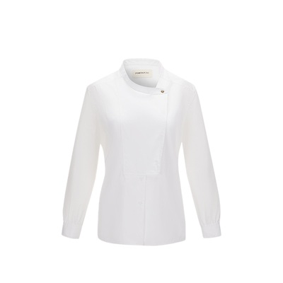 PORTSPURE女装通勤白色长袖衬衫