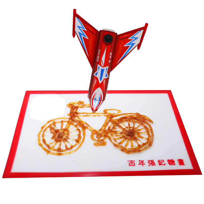飞机造型3D打印儿童糖画笔 儿童创意绘画麦芽糖棒盒装好玩好吃