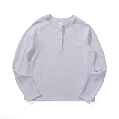 瞬时山野Monterest户外5A抗菌亨利领华夫格长袖T恤打底衫上衣女