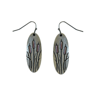 Vintage古着Reed grass ethnic style earrings复古耳环