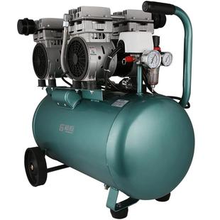 藤原气泵小型 220v空压机空气压缩机无油低音木工喷漆冲气泵高压