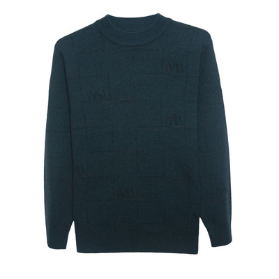 雪豹羊毛衫男纯羊毛衫中老年毛衣