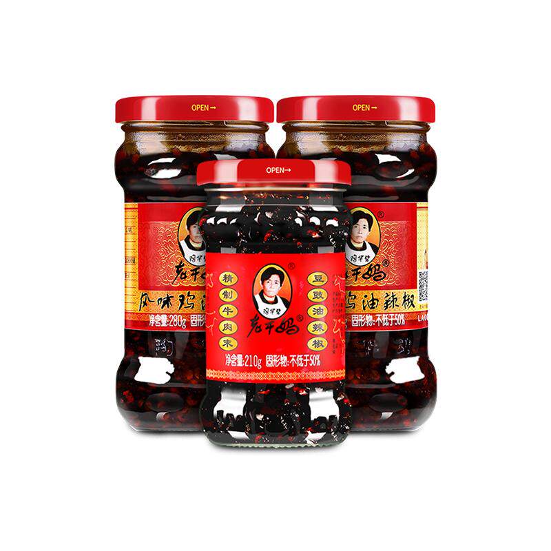 老干妈陶碧华牛肉沫风味豆豉辣子鸡油辣椒下饭辣椒酱官方旗舰店
