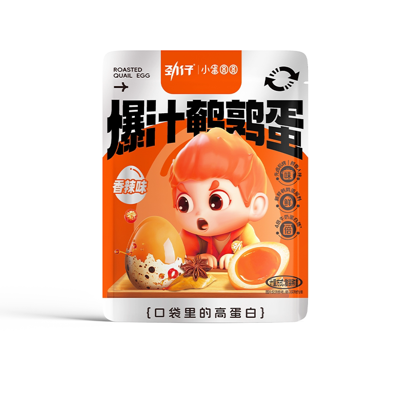 劲仔小蛋圆圆爆汁鹌鹑蛋卤蛋小包装办公室小零食解馋休闲食品小吃