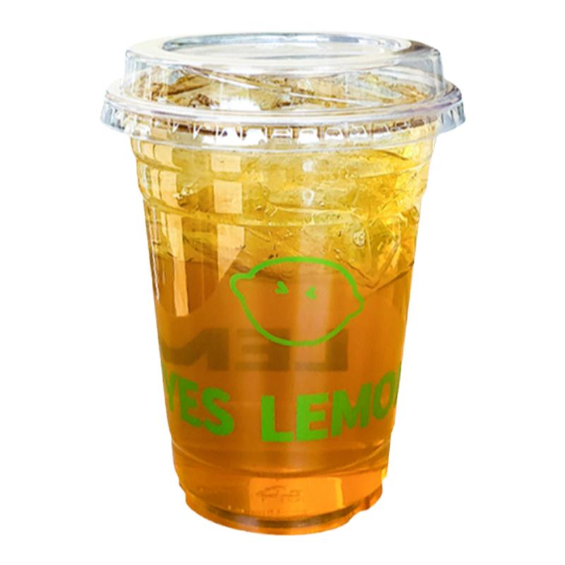 一次性PET加厚透明塑料杯子奶茶手打泰式柠檬水果茶98口径带盖冰