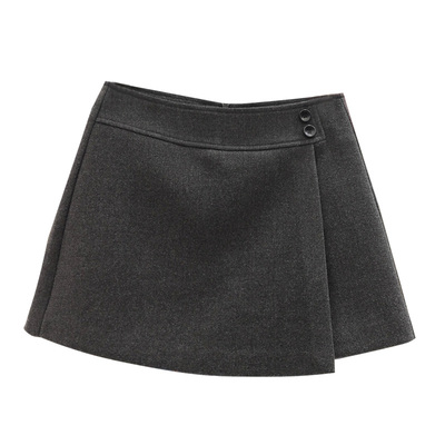 高腰不规则短裤裙女显瘦前裙后裤