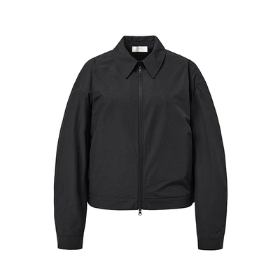 Amomento新款短款拉链翻领外套