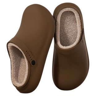 男士棉拖鞋2025新款冬季室内家居加绒保暖外穿防水防滑防臭拖鞋男