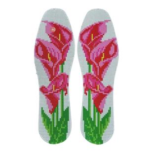鞋垫十字绣线绣花手工休闲印花纯棉千层布鞋垫白底男女自绣线鞋垫