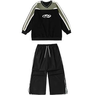 街舞儿童潮服套装男童hiphop潮牌走秀童装女童架子鼓炸街演出服装