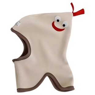 宝宝帽子秋冬季婴儿保暖套头帽男宝女宝围脖一体帽儿童可爱公鸡帽