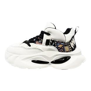 高帮男鞋春季潮牌高级感休闲跑步运动厚底增高气垫欧洲站老爹潮鞋