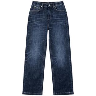 【张凌赫代言】Lee25秋冬新品429标准中腰直脚五袋款深蓝女牛仔裤