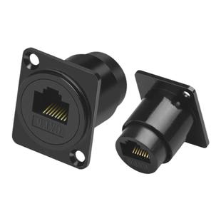 六类直通模块RJ45 CAT6网线接口数据信号对接头插座面板D型模块