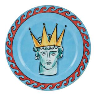 Ginori1735海神之旅橙蓝白海王星甜品盘果盘意大利瓷器餐盘圆汤盘