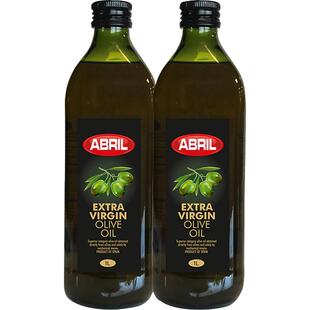 【自营】西班牙进口ABRIL特级初榨橄榄油1L*2瓶酸度≤0.3%食用油
