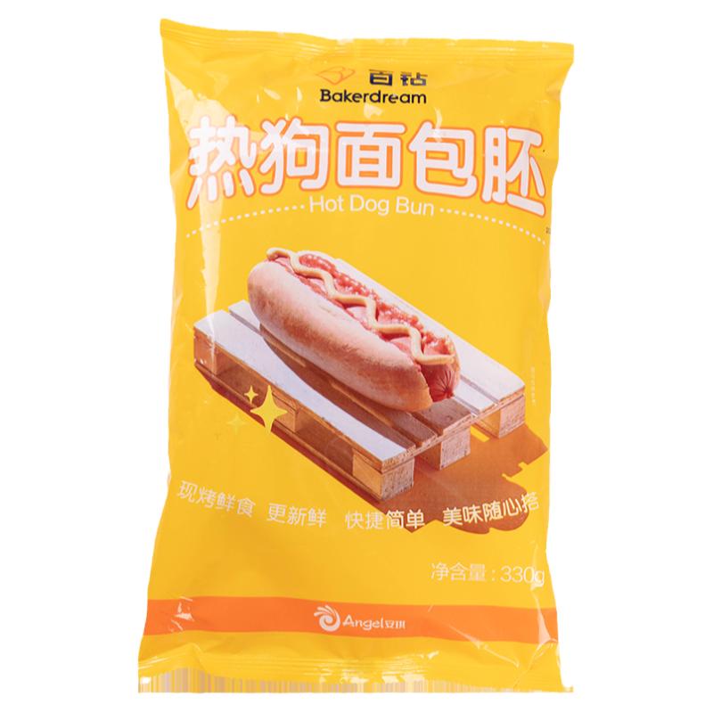 百钻热狗面包胚微波炉加热