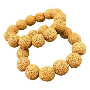 野生脑纹桃核手串凤尾脐桃木核桃手串原籽文玩毛桃核男女佛珠念珠