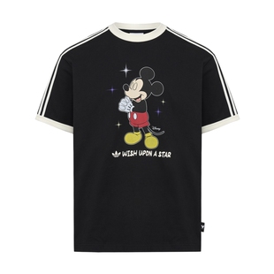 DISNEY迪士尼联名短袖T恤男女adidas Originals阿迪达斯三叶草