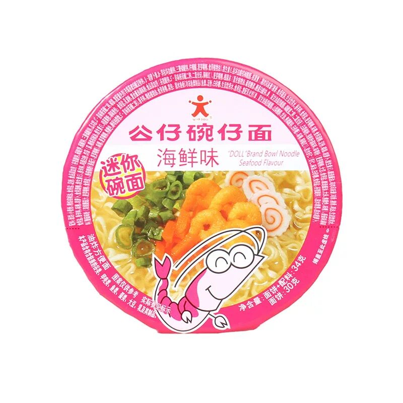 香港公仔碗仔面海鲜味整箱