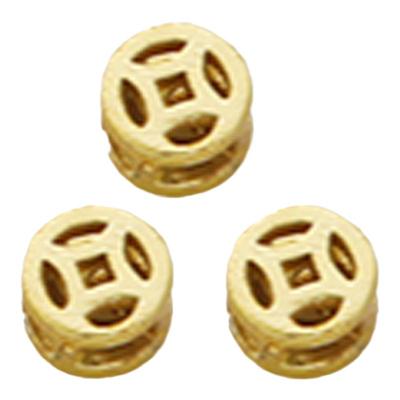 镂空立体钱币图3mm隔珠diy饰品