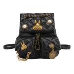 高级感气质菱格背包女双肩包女2025新款书包网红书包链条包小包包