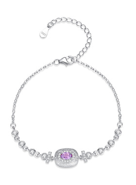 HUIDIE轻奢925银水晶手链