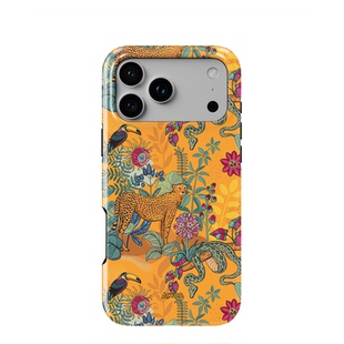 Acvoo丛林蛇豹子食人花黄色个性iPhone17保护16适用于苹果15手机壳14防摔壳13不褪色12环保全包