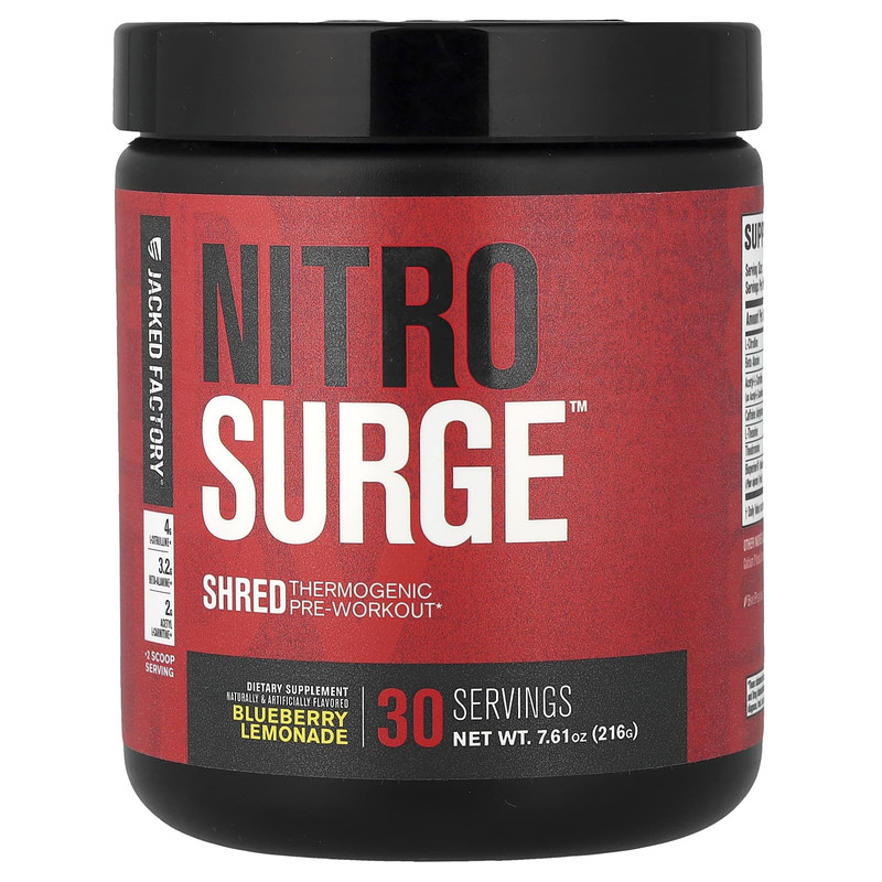 Jacked Factory,Nitro Surge,Shred 锻炼前生热产品