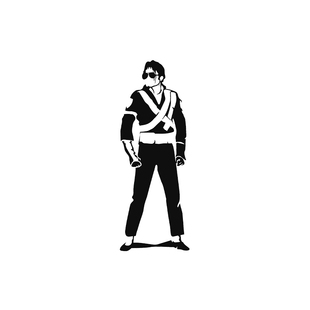 TLP镂空车贴 MJ迈克尔杰克逊舞王贴纸定制 笔记本贴摩托车贴