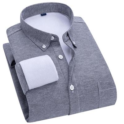 休闲冬季加绒加厚保暖衬衫啄木鸟