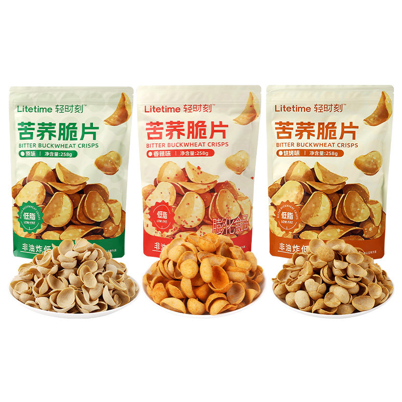 低脂苦荞脆片非油炸全麦
