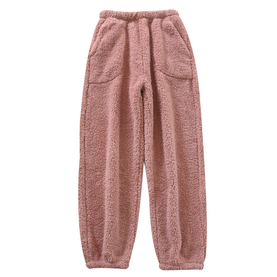 冬季女士珊瑚绒加厚保暖睡裤长裤