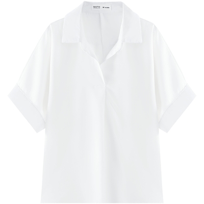 慕兔宽松时尚简约短袖衬衫