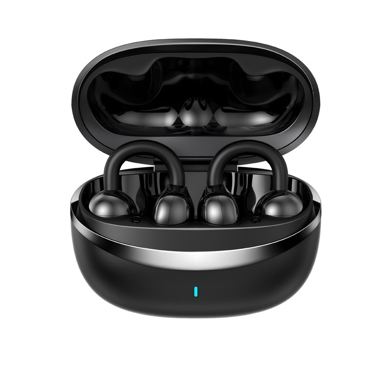 山水蓝牙耳机6.0AI智能翻译运动跑步耳夹式无线气骨传导2025新款