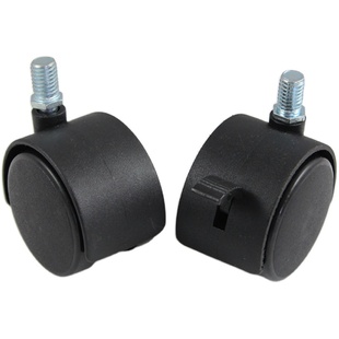 尼龙螺丝轮带刹车货架轮万向脚轮滑轮轱辘万象轮子1.5寸1 2 8mm10