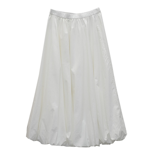 胖mm花苞造型俏皮半身裙木子理想大码女装秋冬松紧腰A版裙子200斤