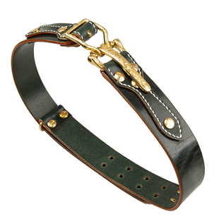 微瑕疵利特尔顿骑兵扣皮带休闲复古实心黄铜快开裤带头层牛皮腰带