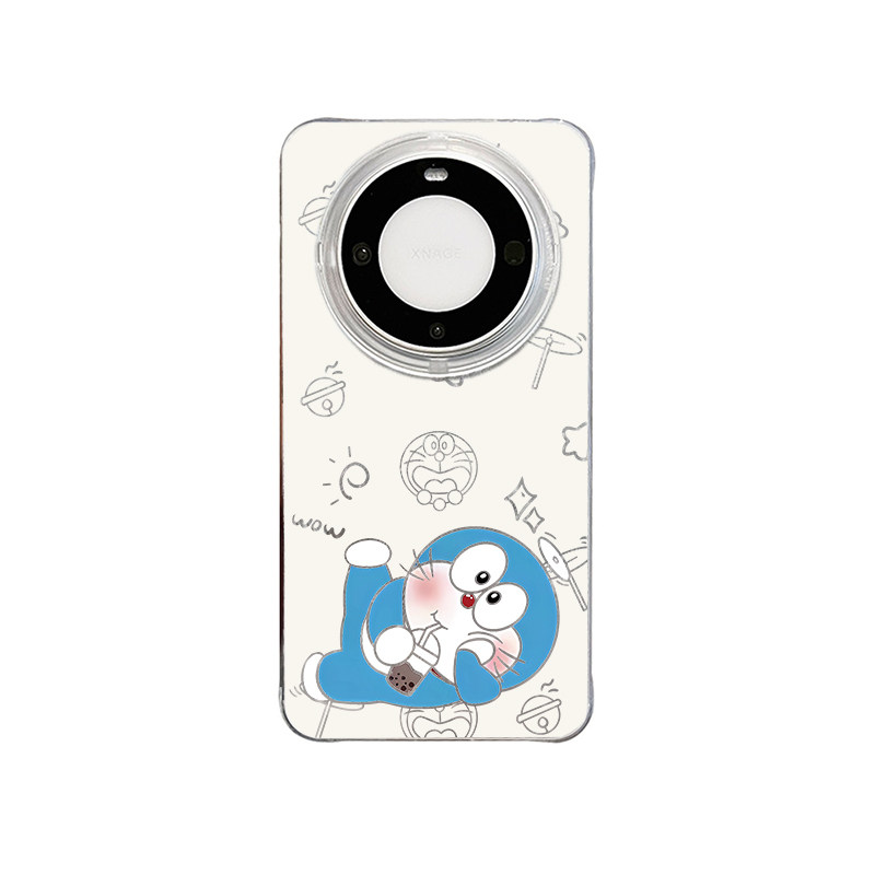 红米K90MAX卡通iPhone17羽纱适用苹果15PLUS高级感华为NOVA16手机壳14ProMax硬带挂绳奶茶多啦a梦一加13T可爱