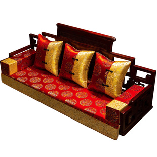 2026新款坐垫防滑中式实木沙发垫盖布巾四季通用定制沙发套罩